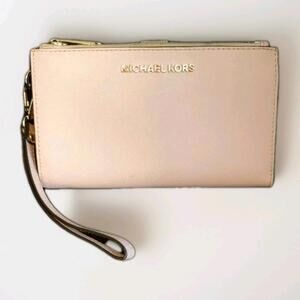 Michael Kors Light Pink Wristlet with Gold Accents